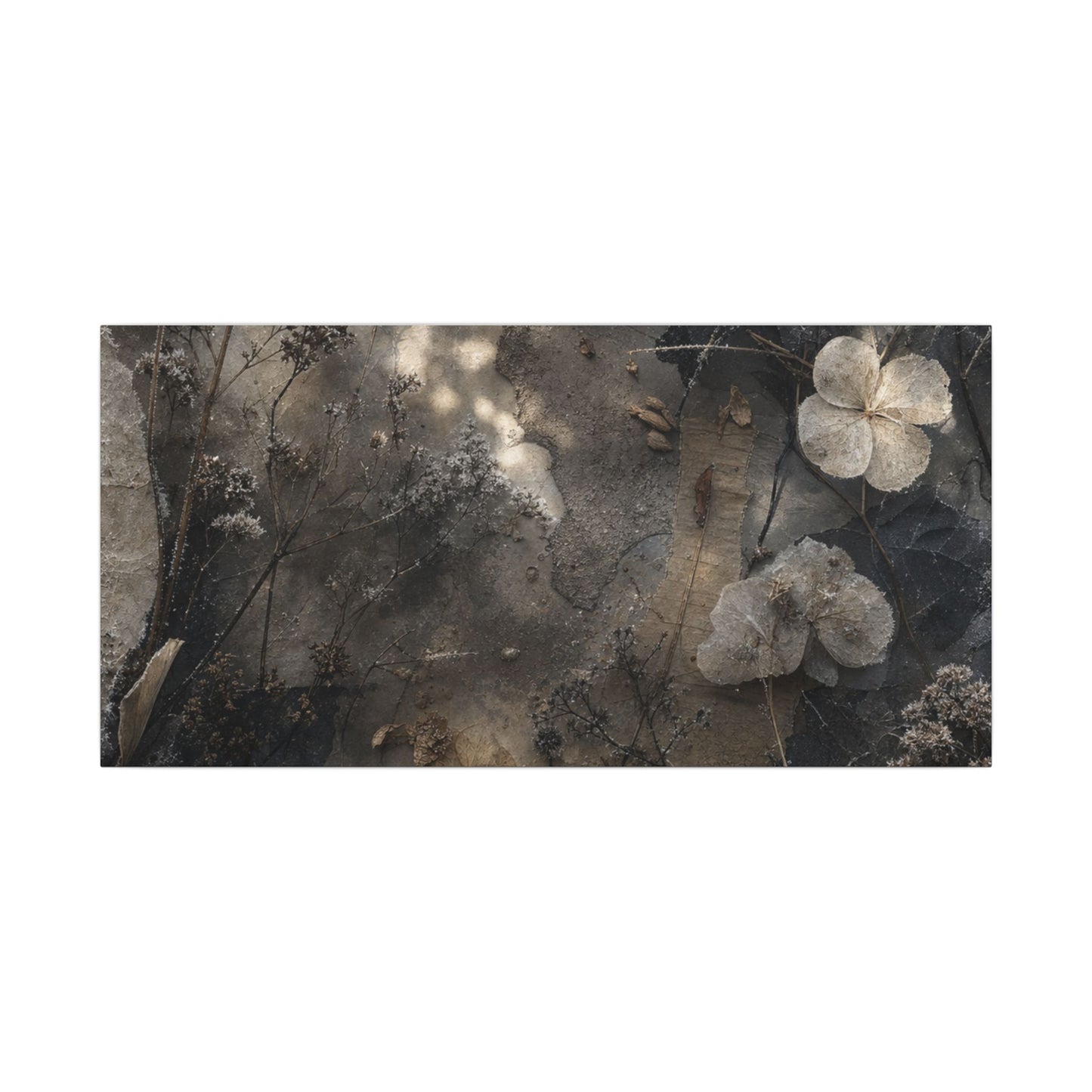 Winter Dried Flowers Texture Canvas Art | Elegant Decor