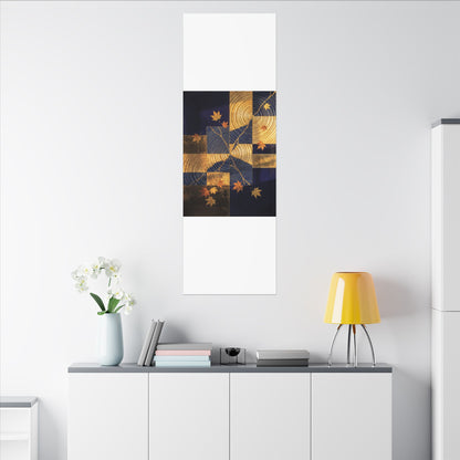 Autumn Water Ripple Crackle Gold Canvas Art | Artful Decor