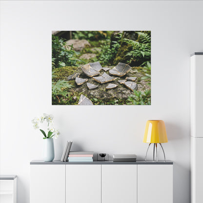 Summer Broken Pottery Gold Repair Canvas Art | Resilient Decor