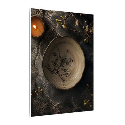 Ceramic Bowl Spring Canvas Art | Japandi Earthy Design