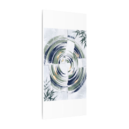 Winter Water Ripple Sumi E Canvas Art | Peaceful Decor