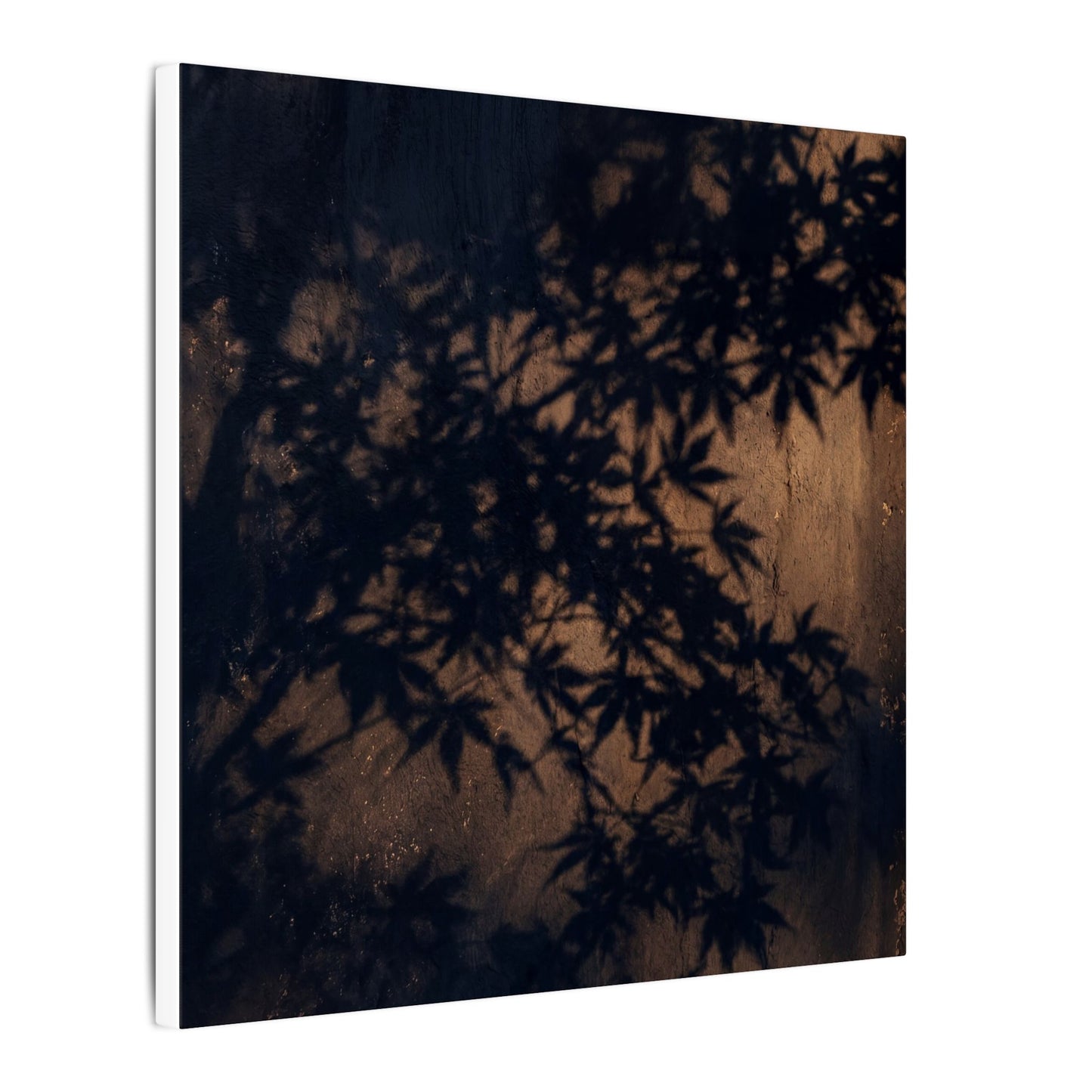 Shadow Play Autumn Canvas Art | Dark Japandi Atmospheric Design