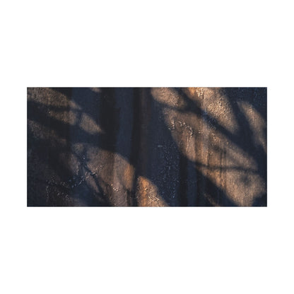 Dark Japandi Shadow Play in Golden Hour | Shadow Zen Canvas Art
