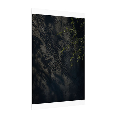 Overcast Shadow Play Canvas Art - Dark Japandi Seijaku