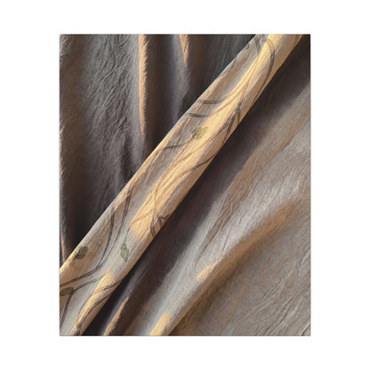 Warm Silk Drape Canvas Art - Japanese Pattern Japandi