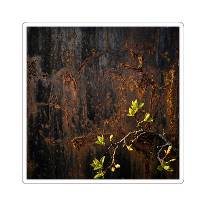 Dark Japandi Rust Patina in Golden Hour | Moody Minimal Sticker