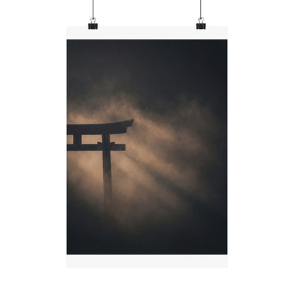 Spring Torii Gate Shadow Zen Wall Art Print | Luxurious Decor