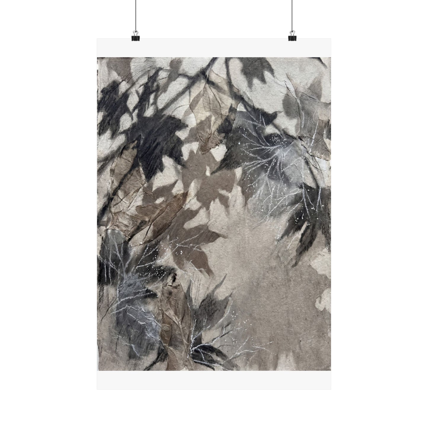 Shadow Play Texture Wall Art Print | Elegant Japandi Art