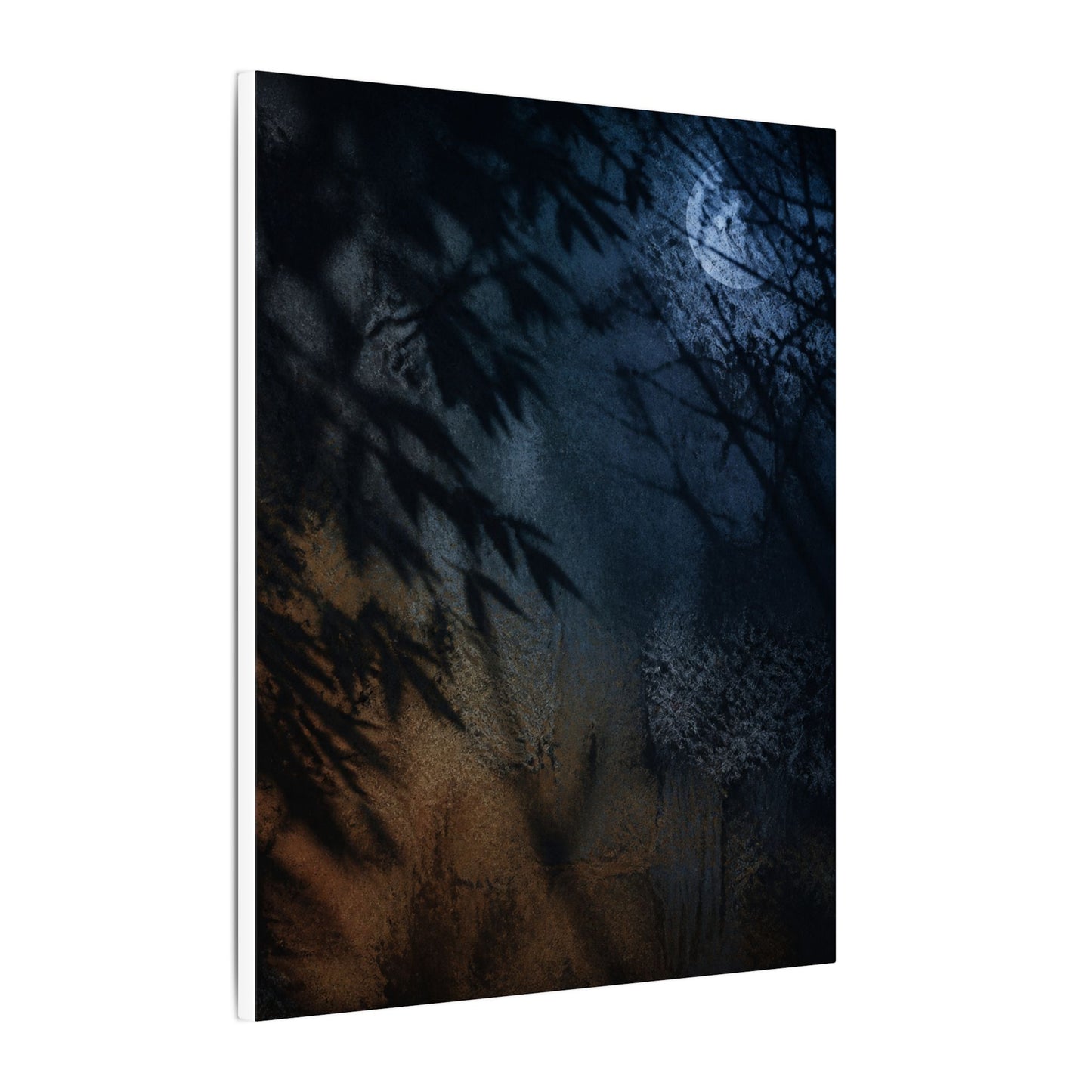 Kanso Shadow Play Canvas Art - Dark Japandi Shadow Zen