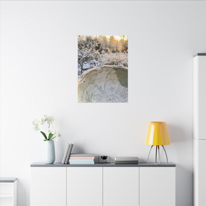 Ceramic Bowl Canvas Art | Winter Japandi Minimal Line Art