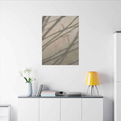 Shadow Play Japanese Pattern Canvas Art | Warm Japandi Art