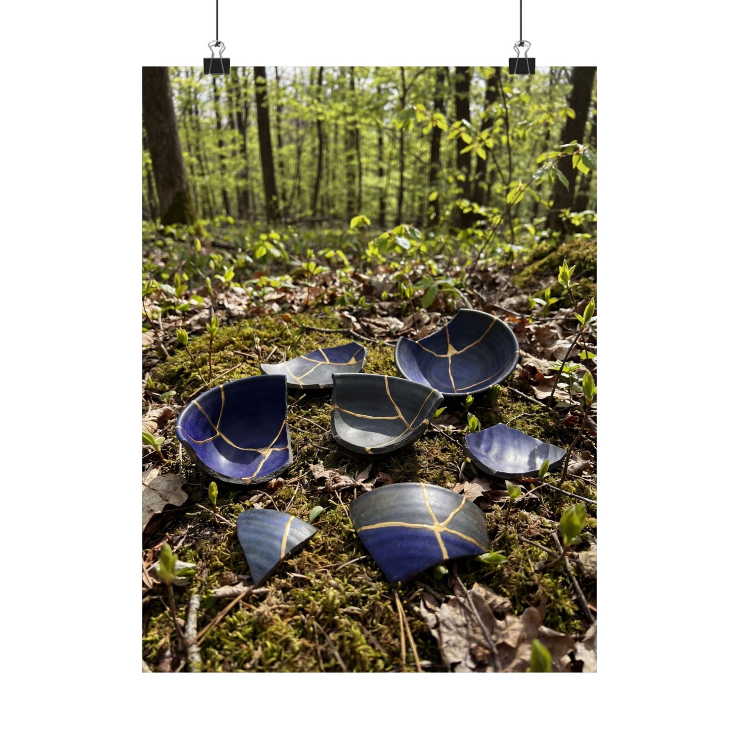 Broken Pottery Spring Wall Art Print | Kintsugi Philosophical Design