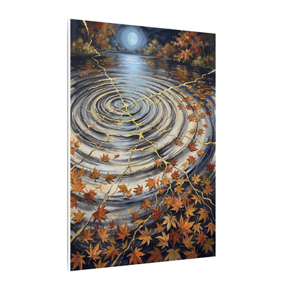Moonlight Water Ripple Canvas Art - Kintsugi Fukinsei