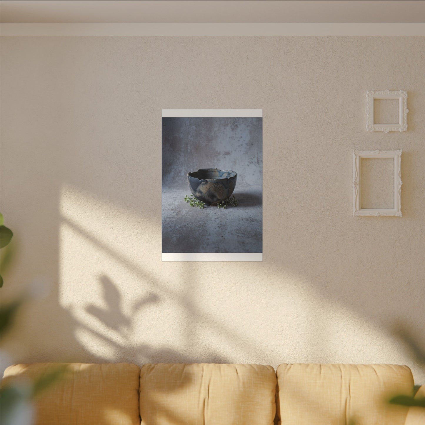 Ceramic Bowl Spring Canvas Art | Japandi Warm Design
