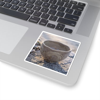 Dawn Ceramic Bowl Sticker - Japandi Seijaku Art Print