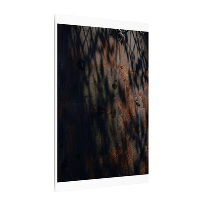 Rust Patina Shadow Zen Canvas Art | Luxurious Dark Japandi Art