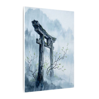 Torii Gate Canvas Art | Spring Zen Sumi E Art