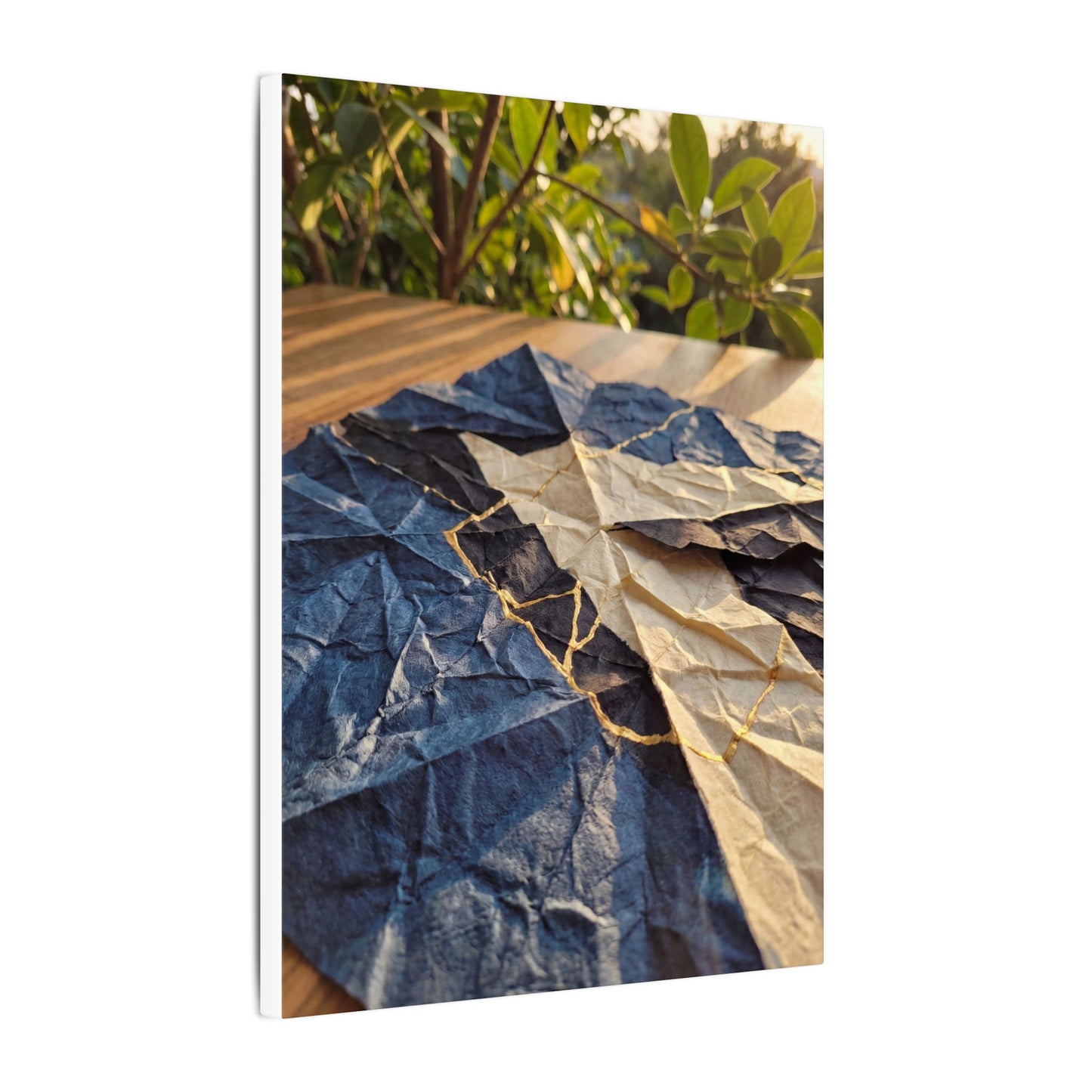 Golden Hour Paper Fold Canvas Art - Kintsugi Ma