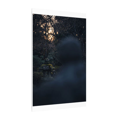 Spring Stone Lantern Moody Minimal Canvas Art | Bold Decor