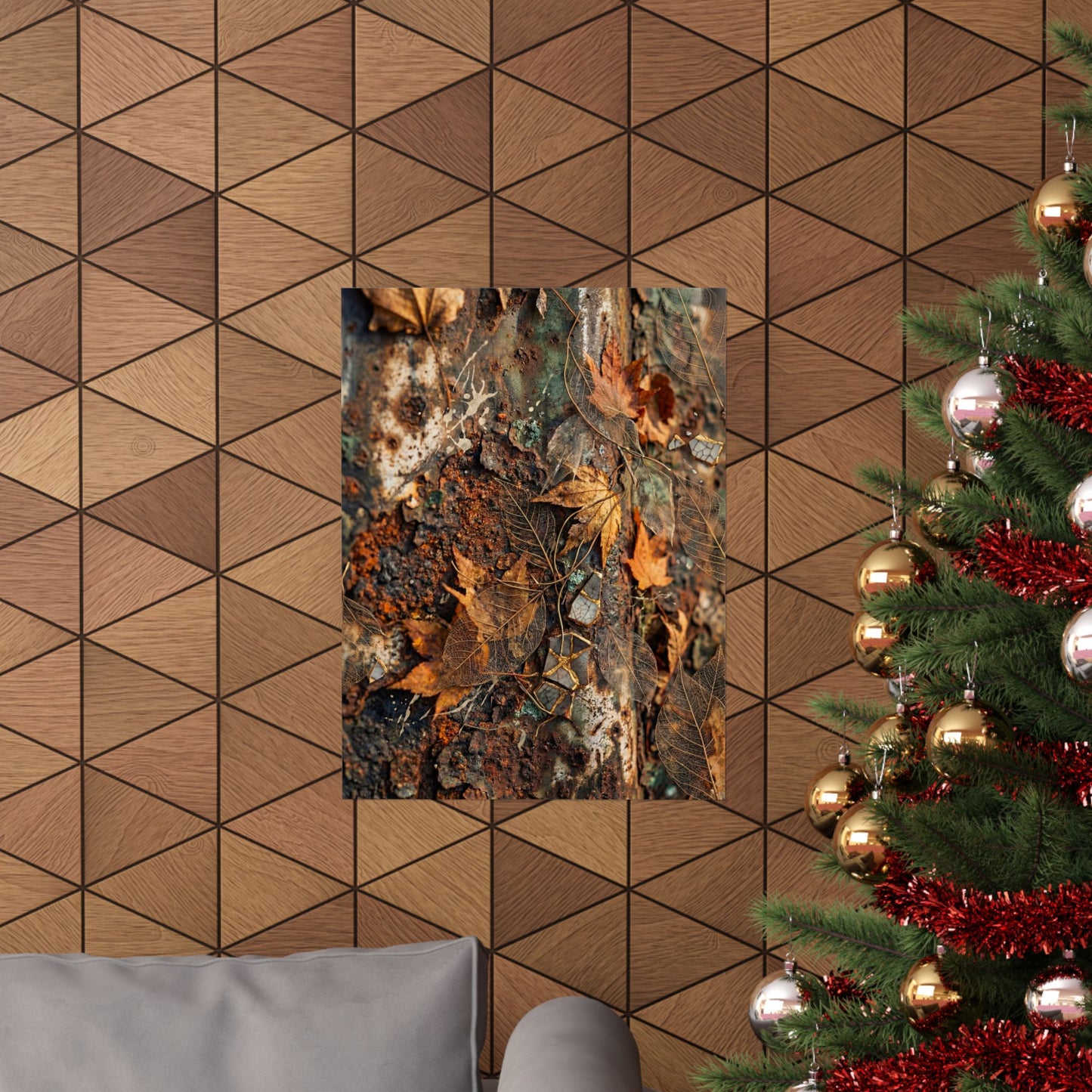 Rust Patina Wall Art Print | Autumn Japandi Texture Art