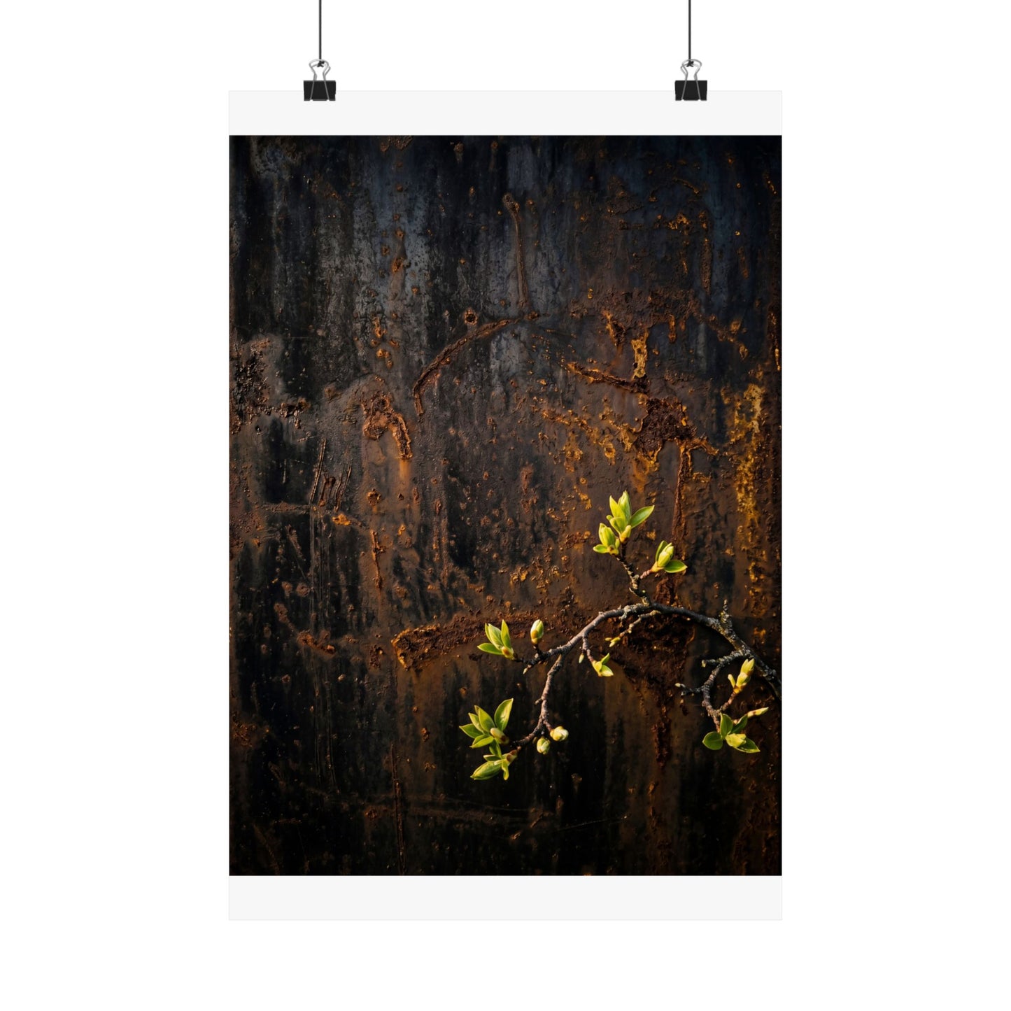 Rust Patina Wall Art Print | Spring Dark Japandi Moody Minimal Art
