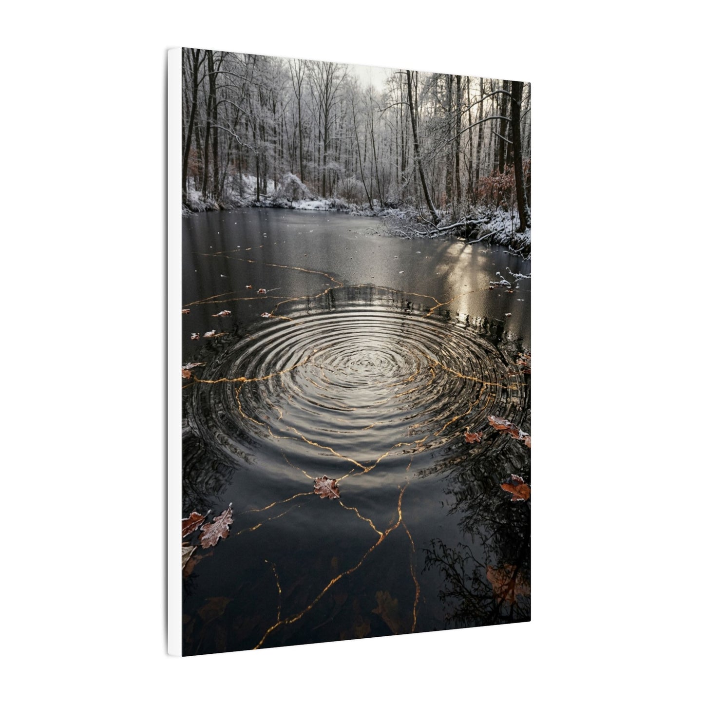 Water Ripple Broken Beauty Canvas Art | Artful Kintsugi Art