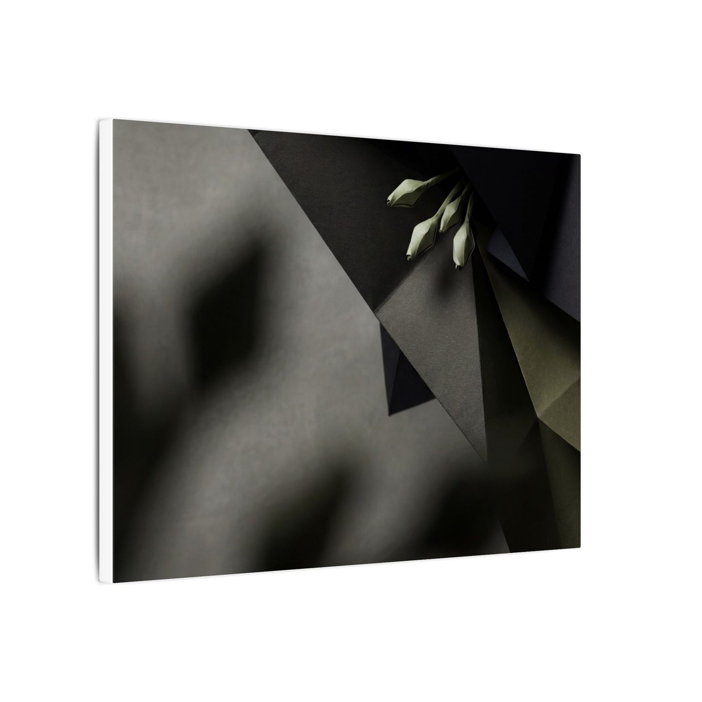 Paper Fold Moody Minimal Canvas Art | Luxurious Dark Japandi Art