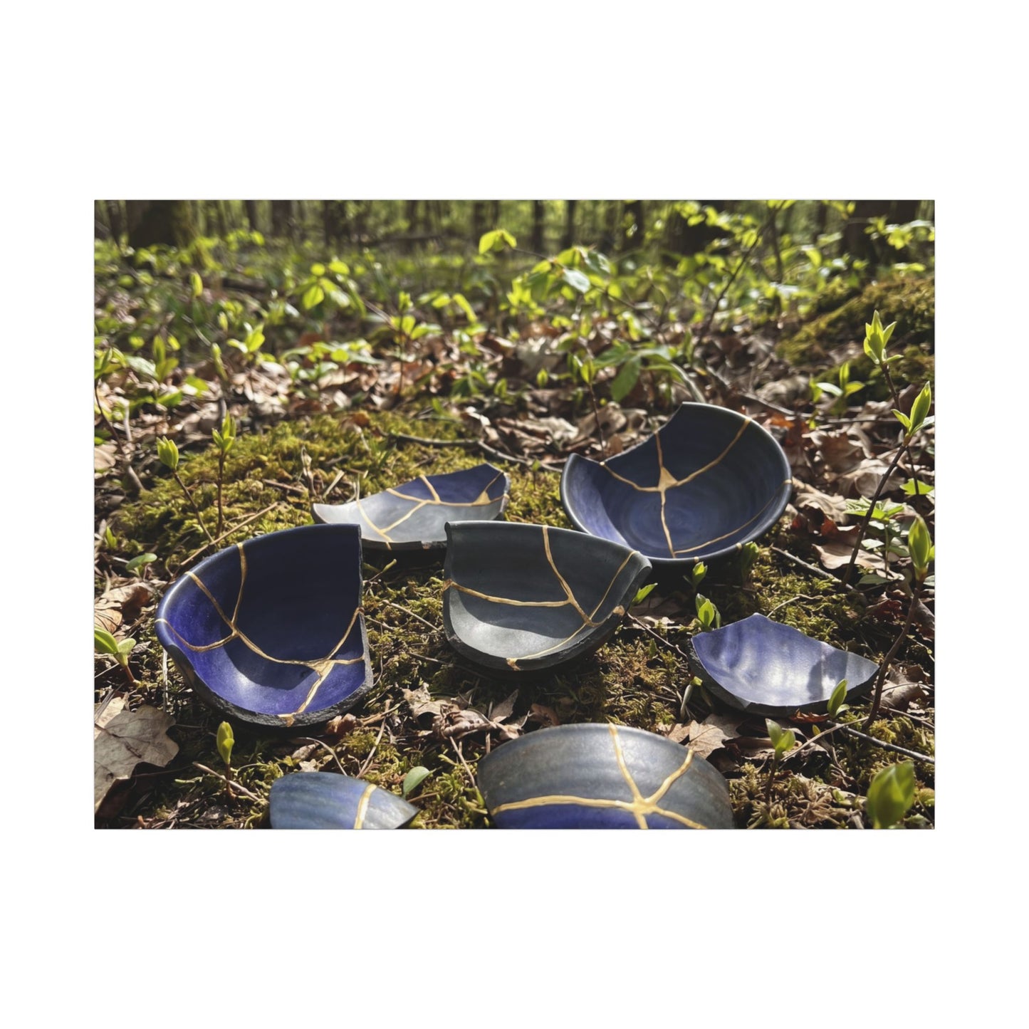 Philosophical Broken Pottery Canvas Art - Broken Beauty Kintsugi