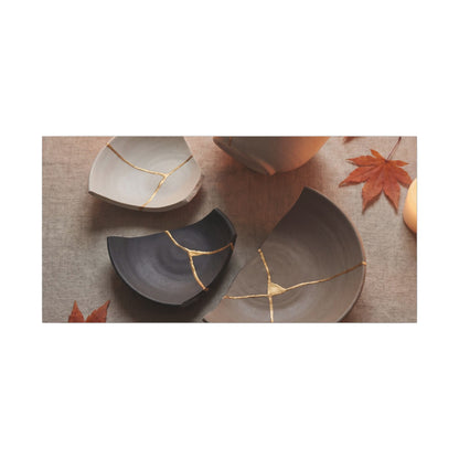 Candlelight Broken Pottery Canvas Art - Japandi Ma