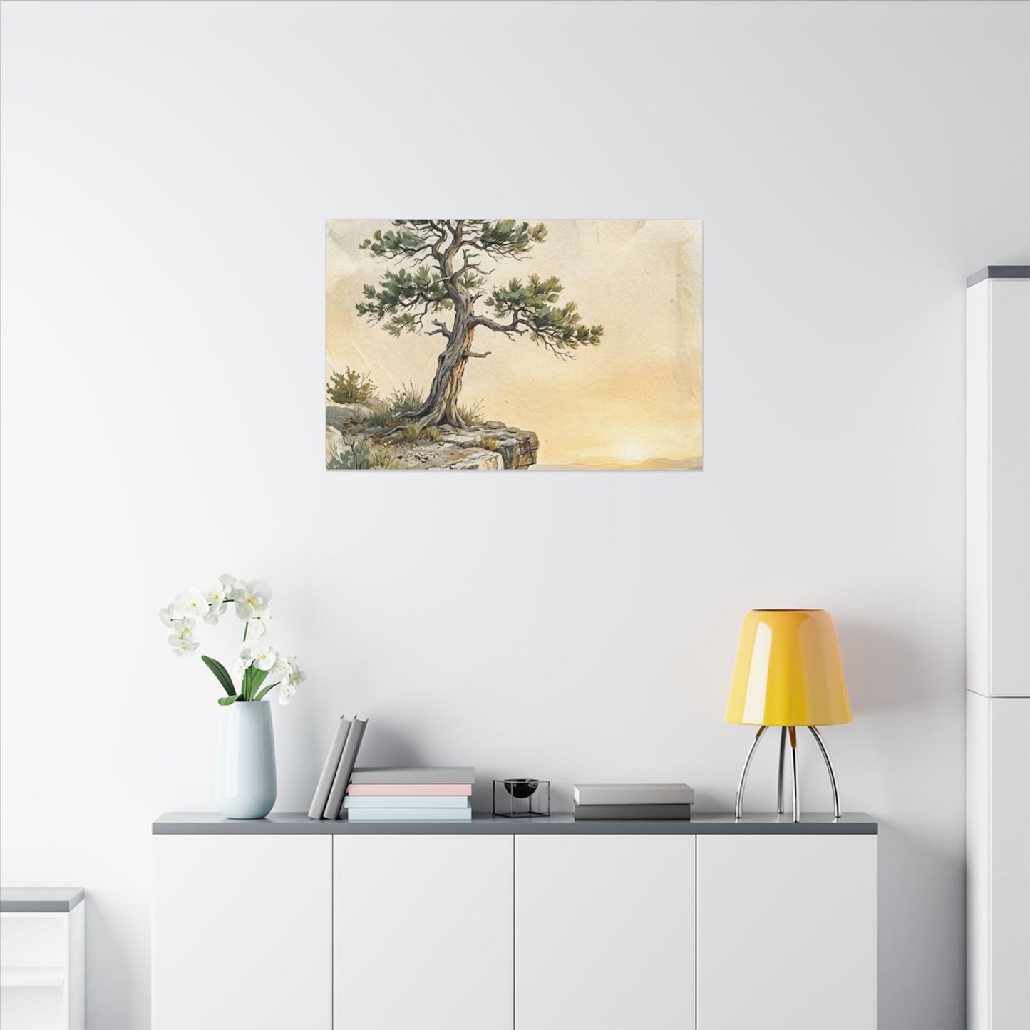 Pine Tree Canvas Art | Summer Japandi Texture Art