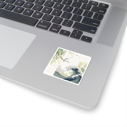 Spring Ocean Wave Ukiyo E Inspired Sticker | Calm Decor