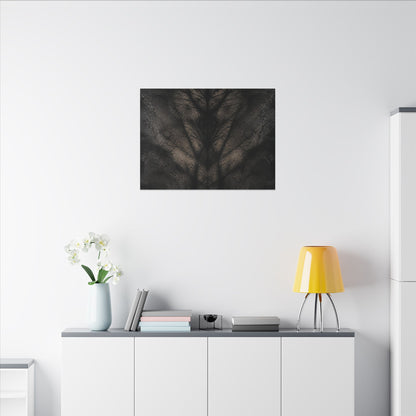 Seijaku Shadow Play Canvas Art - Dark Japandi Charcoal Ink
