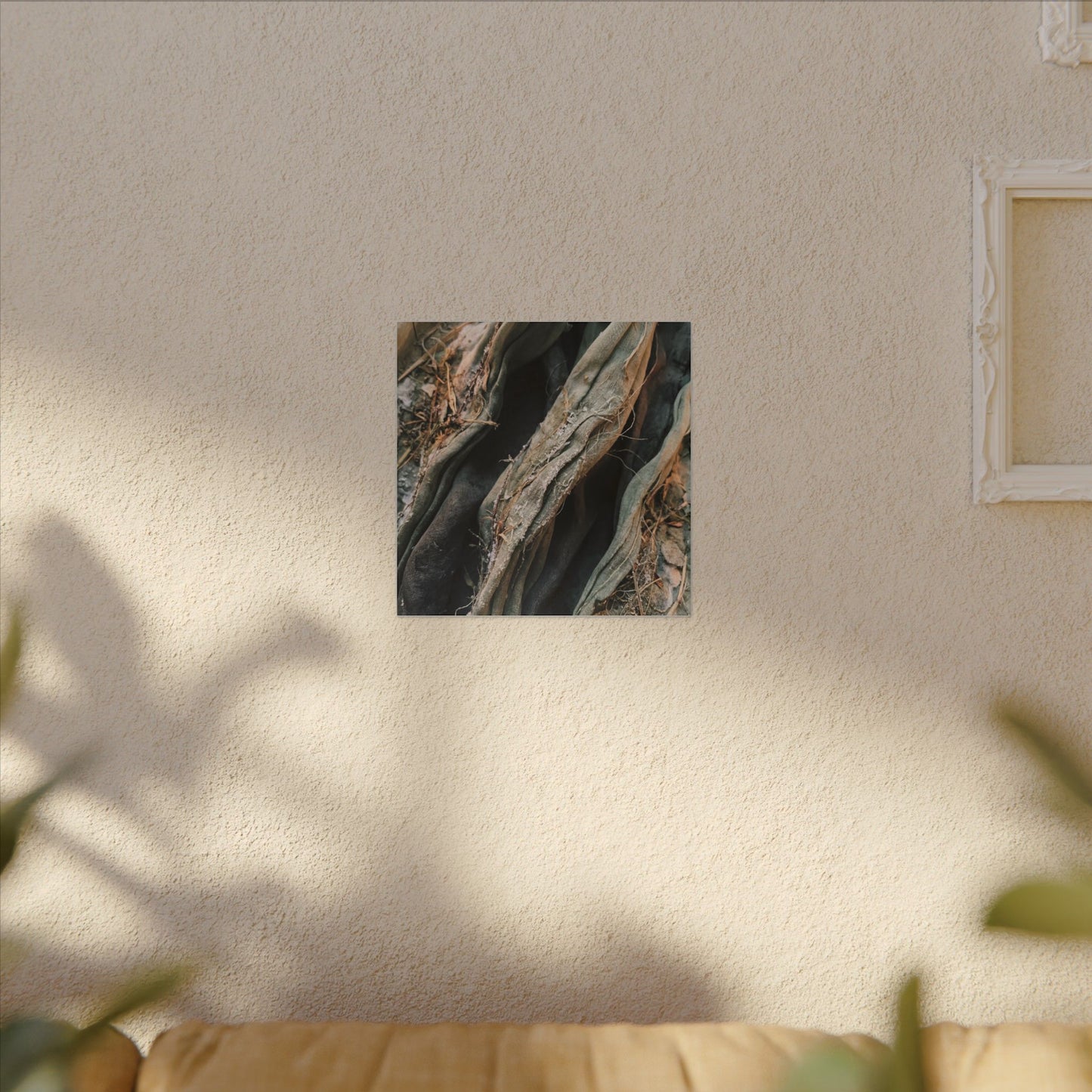 Silk Drape Winter Canvas Art | Japandi Cozy Design