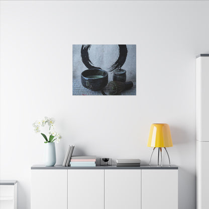 Tea Ceremony Canvas Art | Winter Zen Enso Art