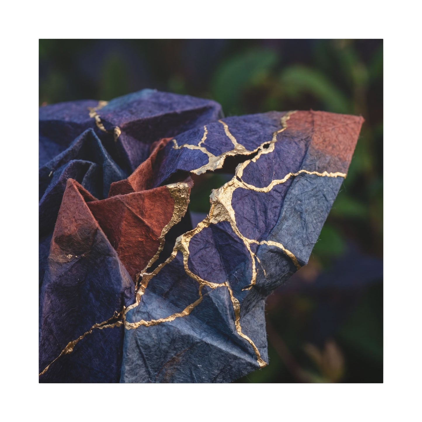 Philosophical Paper Fold Canvas Art - Gold Vein Kintsugi