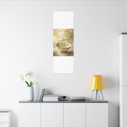 Warm Ceramic Bowl Canvas Art - Watercolor Japandi