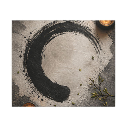 Candlelight Ink Brushstroke Canvas Art - Zen Ma