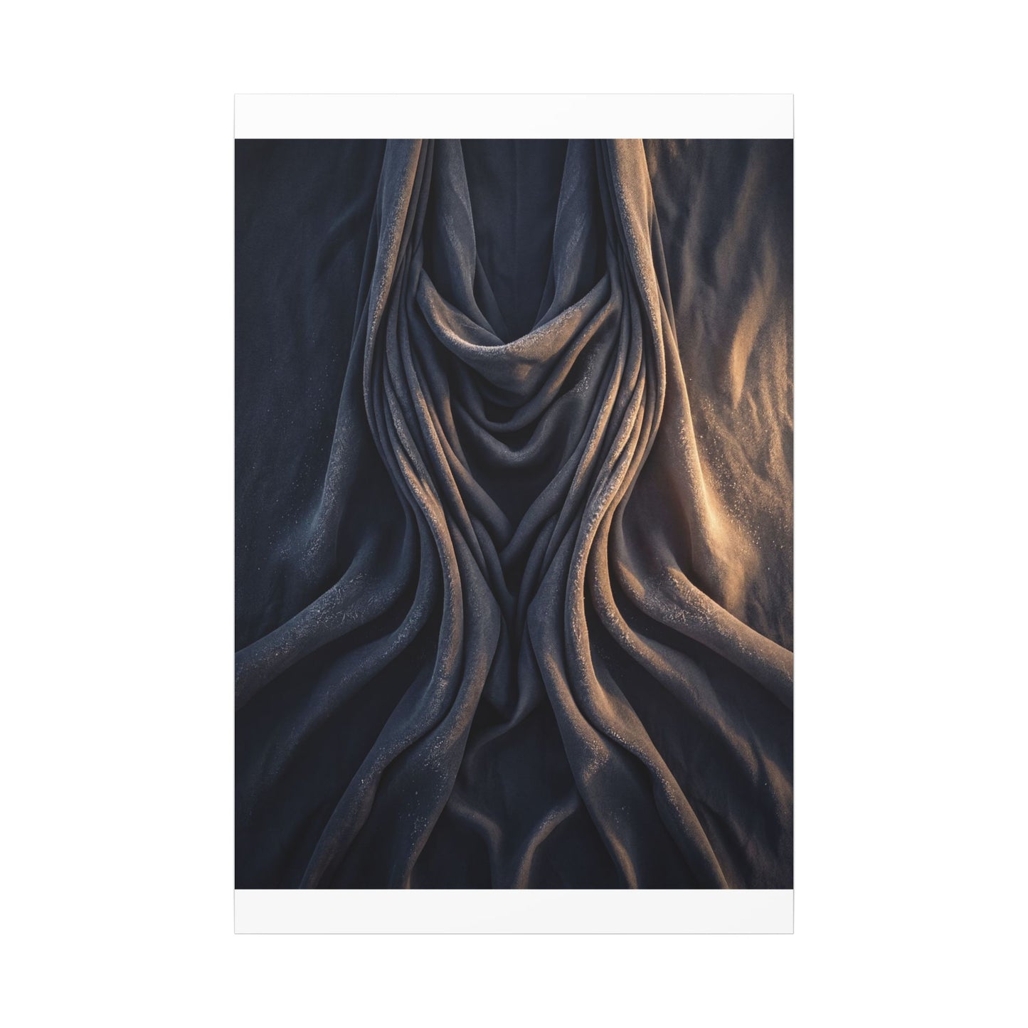Moody Silk Drape Canvas Art - Shadow Zen Dark Japandi