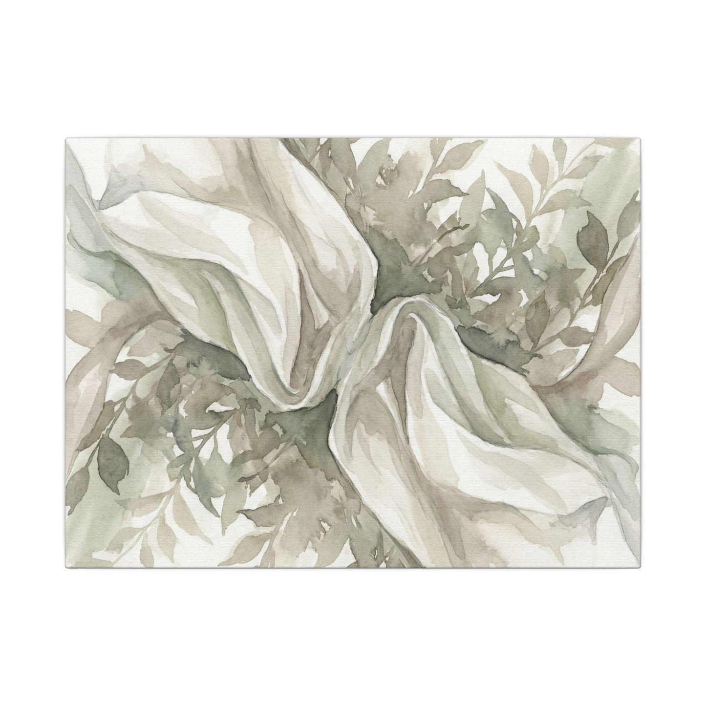 Summer Silk Drape Watercolor Canvas Art | Cozy Decor Art Print