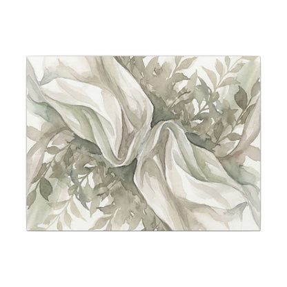 Summer Silk Drape Watercolor Canvas Art | Cozy Decor Art Print