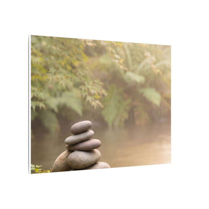 Cozy River Stones Canvas Art - Japanese Pattern Japandi