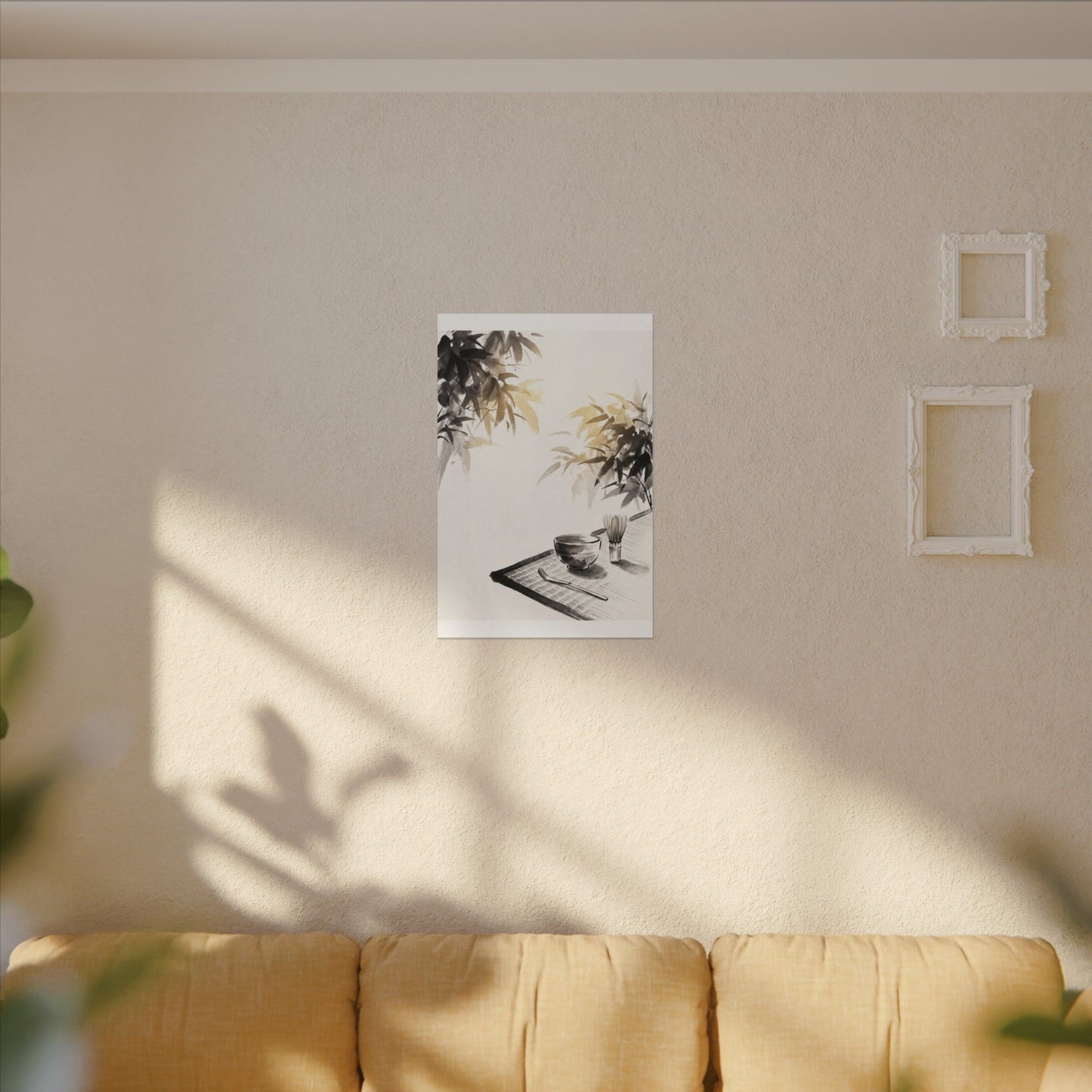 Tea Ceremony Sumi E Canvas Art | Serene Zen Art