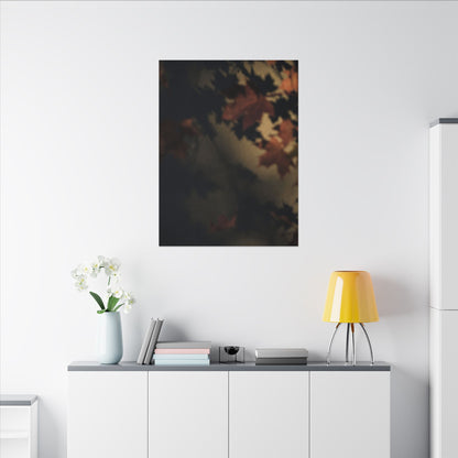 Shadow Play Canvas Art | Autumn Dark Japandi Moody Minimal Art