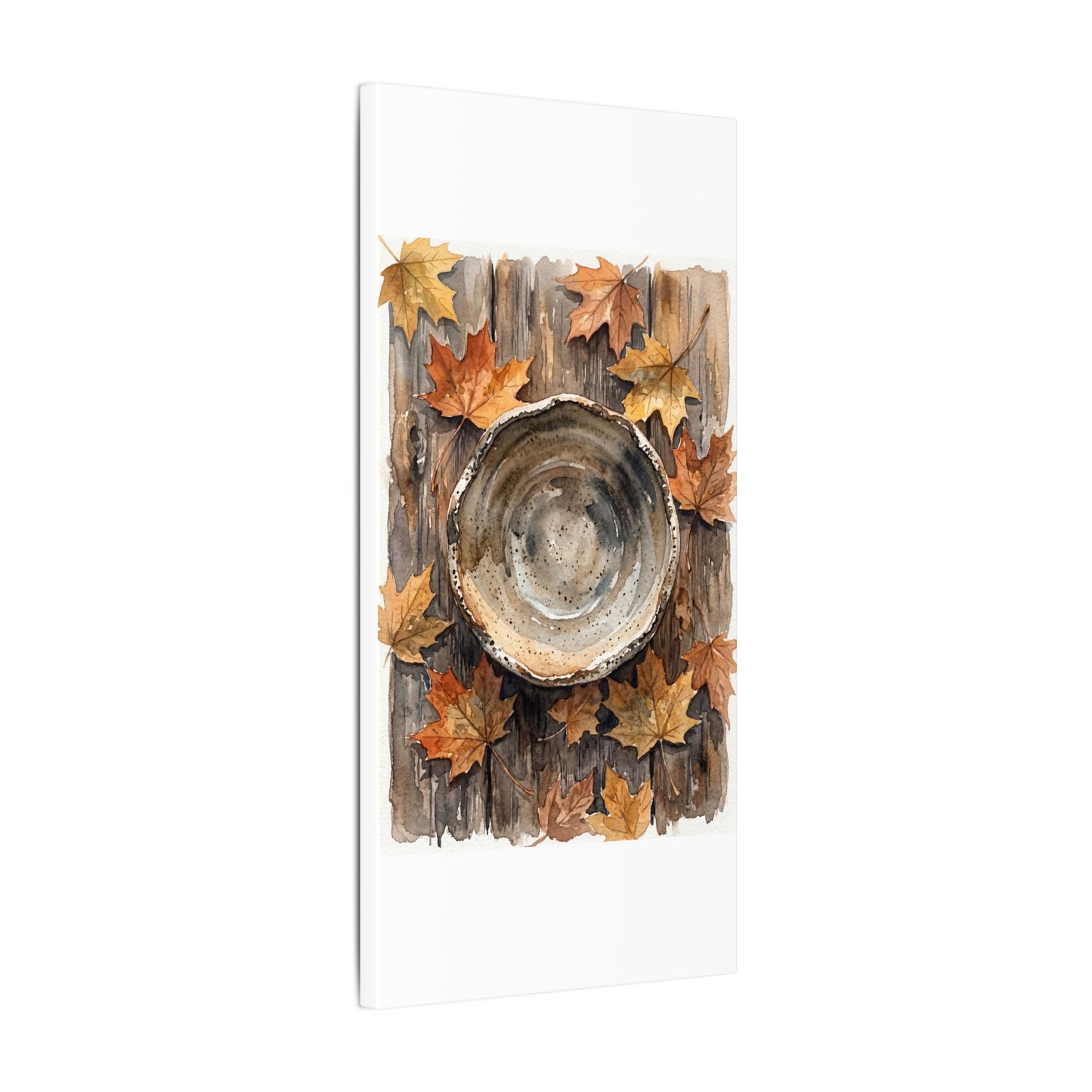 Ma Ceramic Bowl Canvas Art - Japandi Watercolor