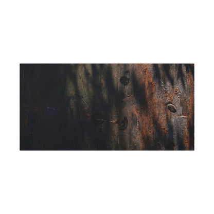 Rust Patina Shadow Zen Canvas Art | Luxurious Dark Japandi Art