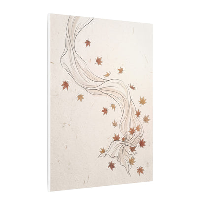 Japandi Silk Drape in Dawn | Minimal Line Canvas Art