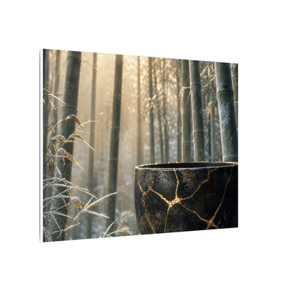 Fukinsei Bamboo Grove Canvas Art - Kintsugi Gold Repair