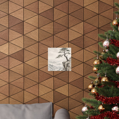 Pine Tree Wall Art Print | Winter Japandi Japanese Pattern Art