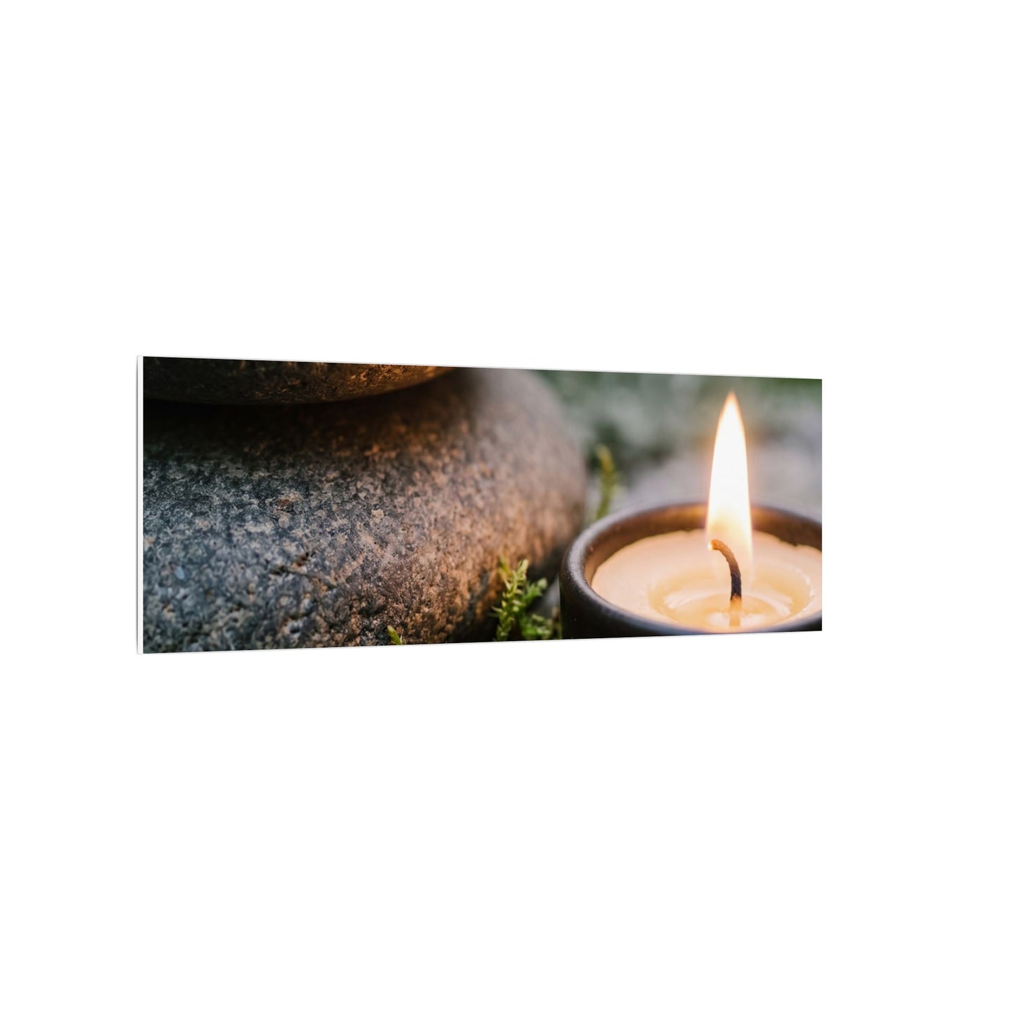 Warm River Stones Canvas Art - Japanese Pattern Japandi
