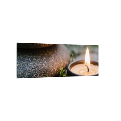 Warm River Stones Canvas Art - Japanese Pattern Japandi